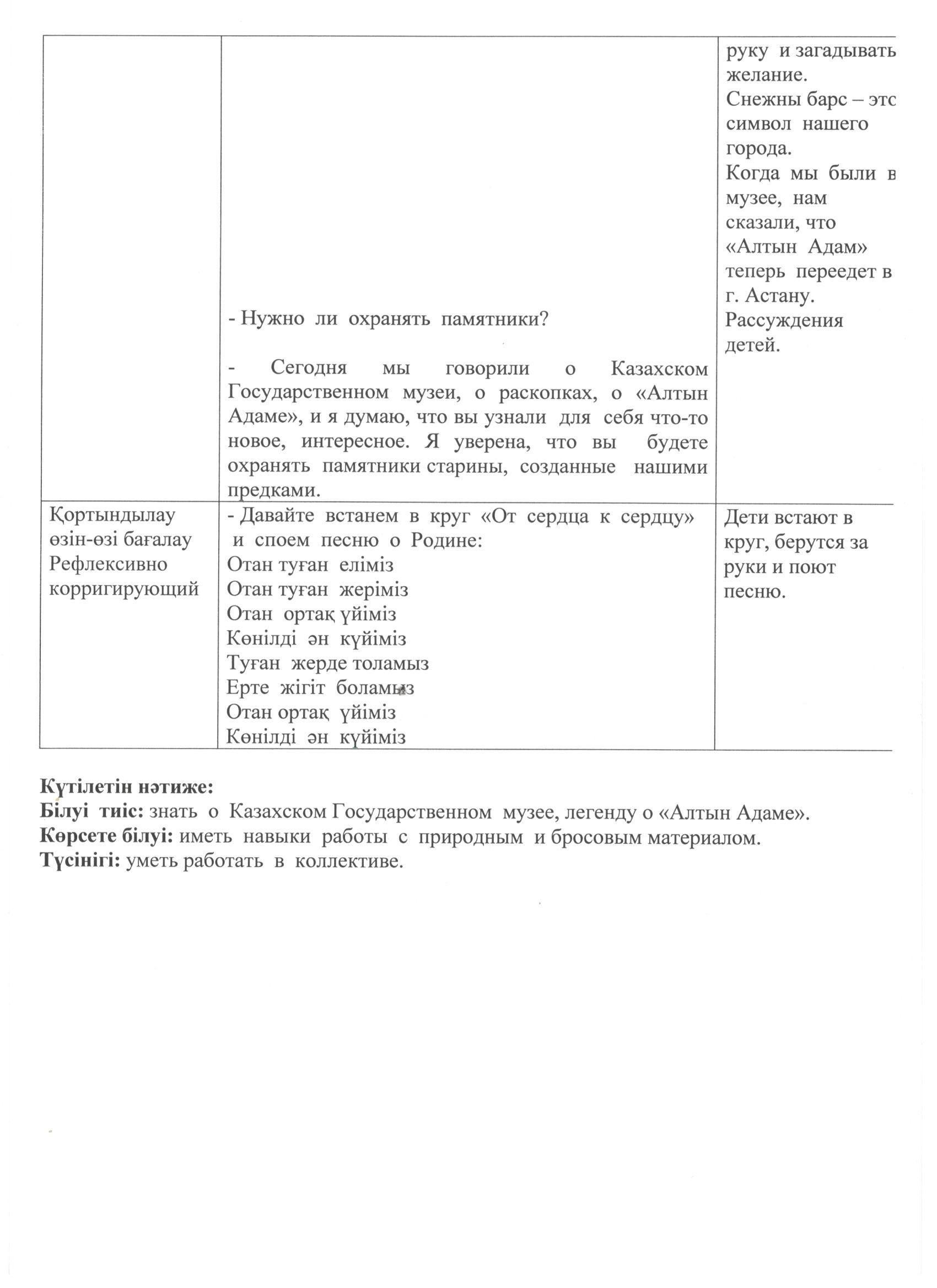 Тематическая ОУД "Сказание о Золотом человеке"