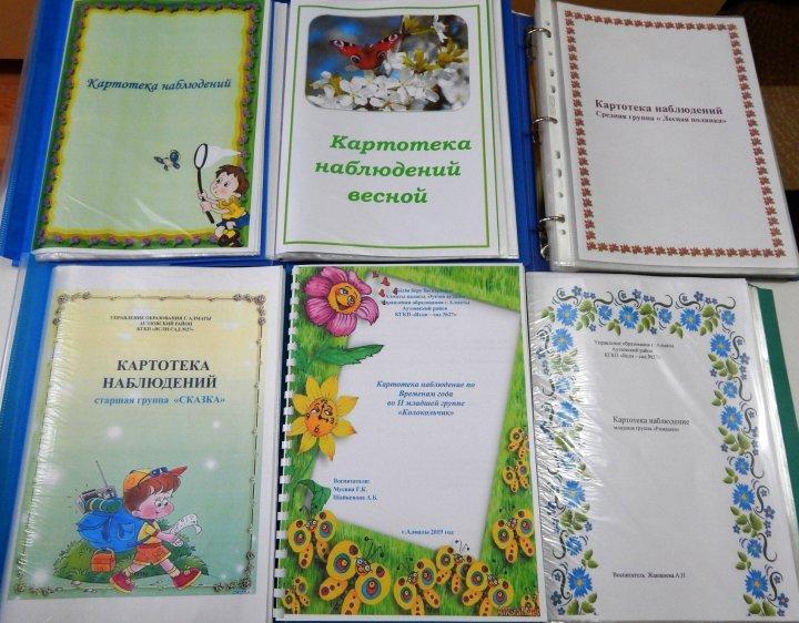 Выставка "Картотека наблюдений в разных возрастных группах"